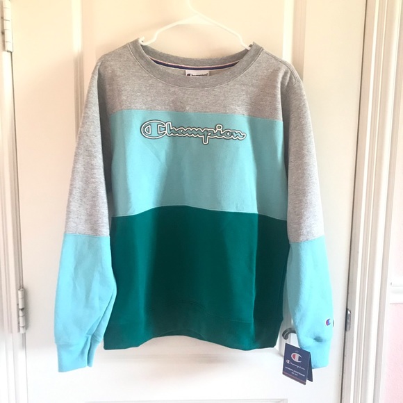 champion basic block crewneck
